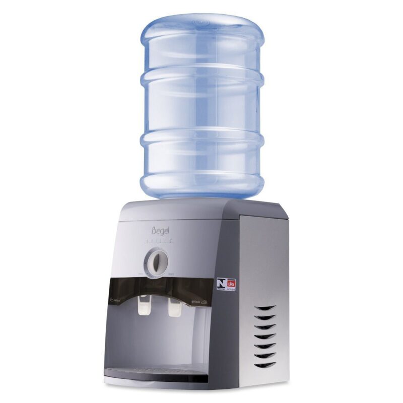 Bebedouro de Garrafão Bancada Stille Begel Cinza/Inox