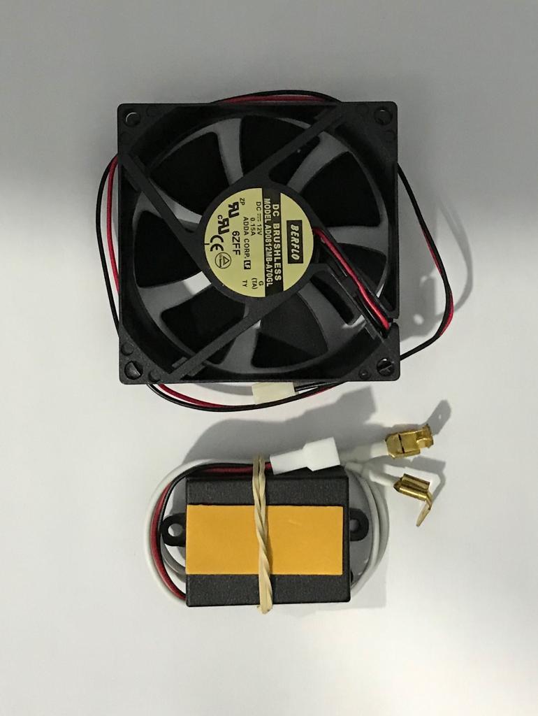 Micro Ventilador Cooler 12v 80x80x25mm Com Fonte para Purificador